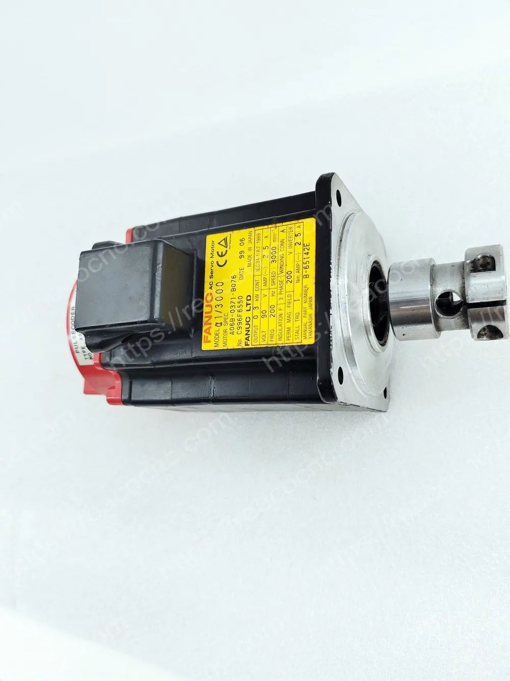 Motor shaft and feedback section of A06B-0371-B076 Fanuc servo motor