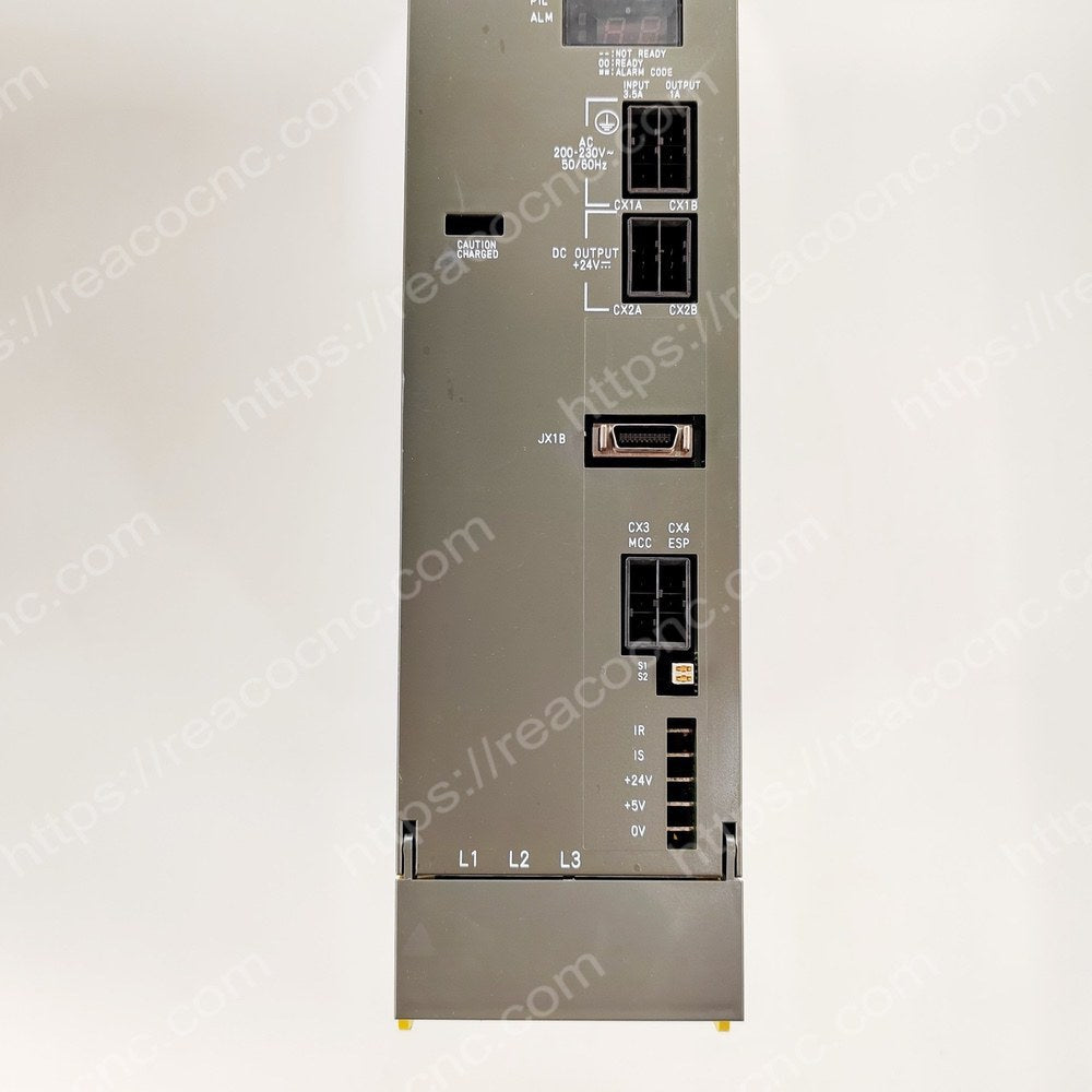 Connector view of A06B-6077-H106 Fanuc PSM-5.5 power supply