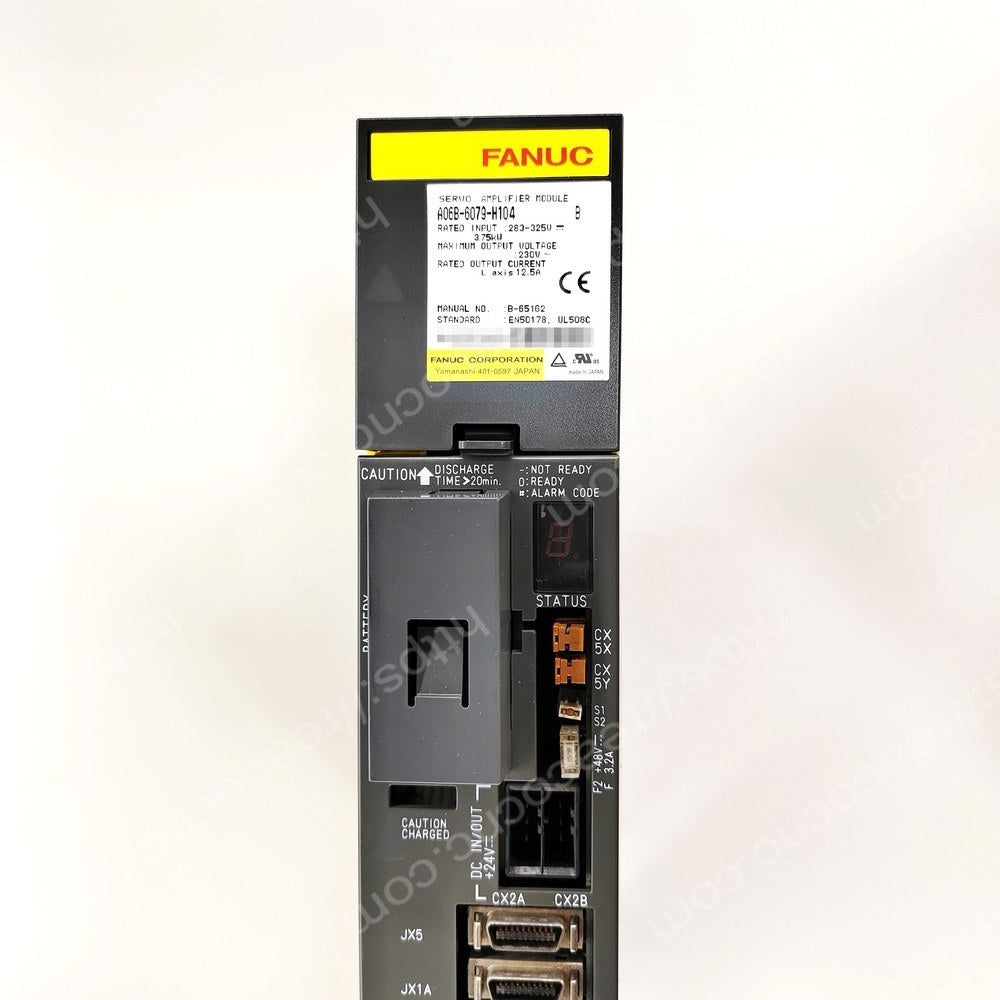 Connector view of A06B-6079-H104 Fanuc PWM interface servo amplifier
