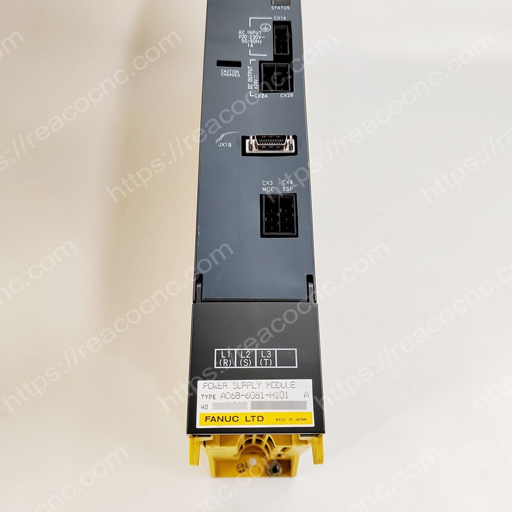 Connector view of A06B-6081-H103 Fanuc PSMR-3 power supply