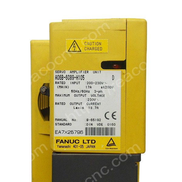 A06B-6089-H105 Fanuc servo amplifier module nameplate SVU1-80