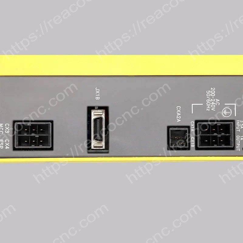 Connector view of A06B-6110-H011 Fanuc 13.2KW power supply module