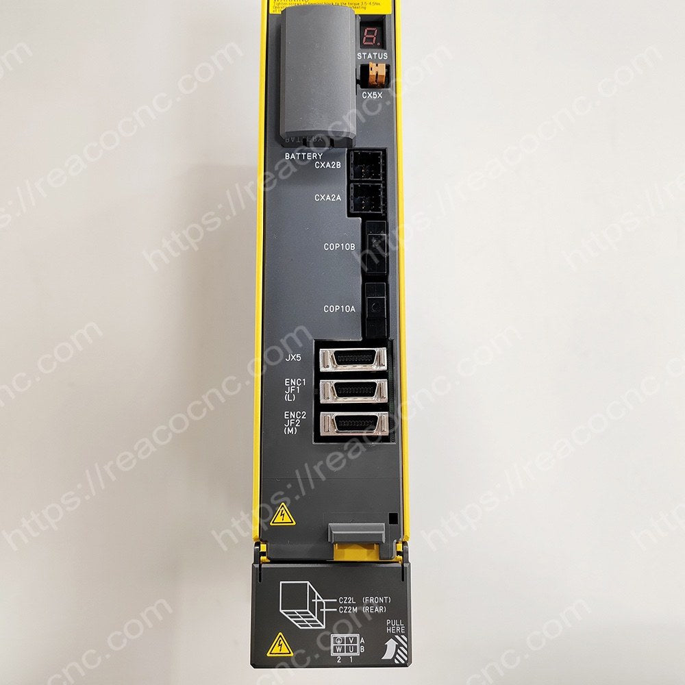Connector view of A06B-6114-H207 Fanuc Alpha i servo drive module