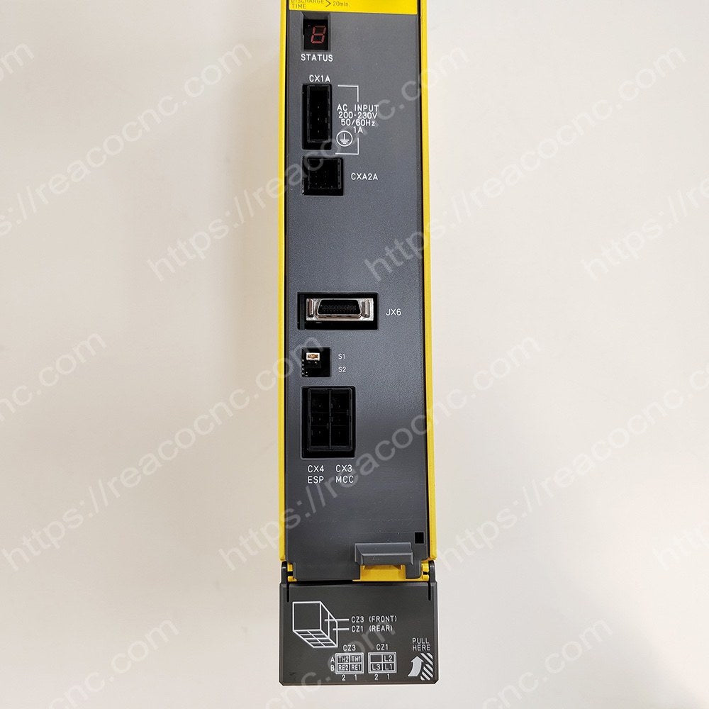 Connector view of A06B-6115-H003 Fanuc PSMR-3i power supply