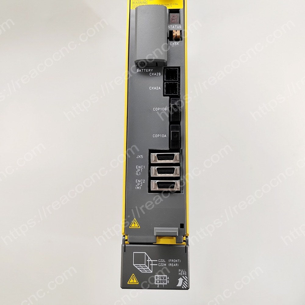 Connector view of A06B-6117-H206 Fanuc AISV-20/40 servo amplifier
