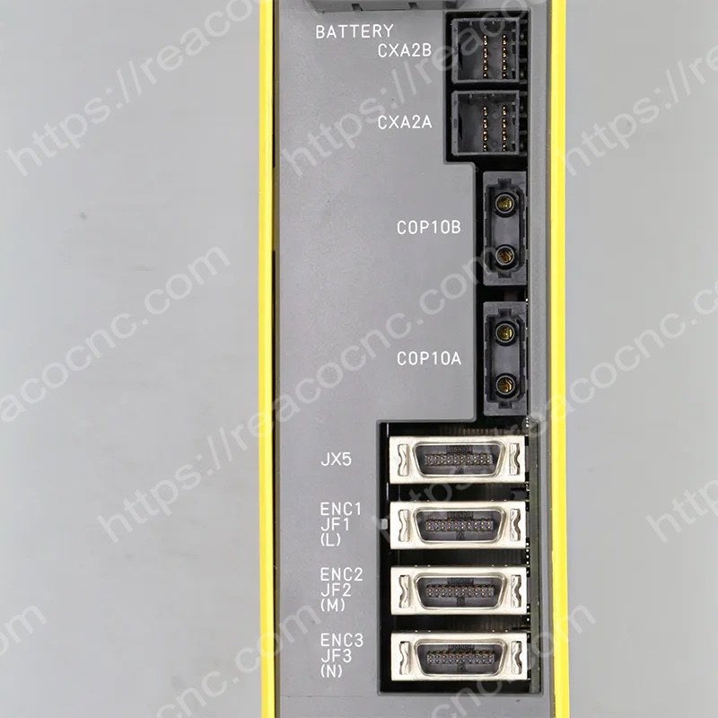 Connector view of A06B-6117-H302 Fanuc AISV-10/10/10 servo module