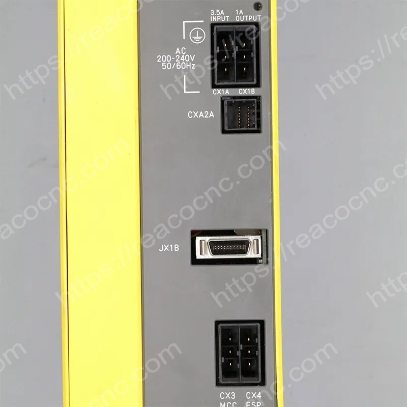 Connector view of A06B-6120-H011 Fanuc PSM-11HVI power supply