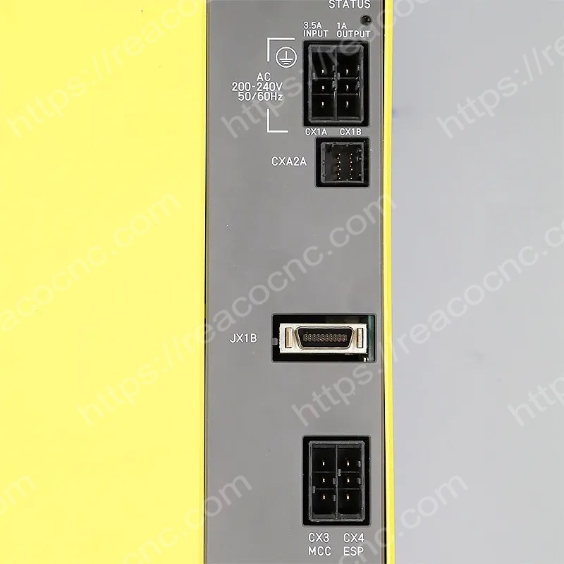 Connector view of A06B-6120-H045 Fanuc PSM-45HVI power supply module