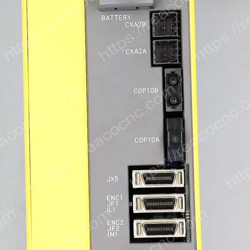 Connector view of A06B-6124-H207 Fanuc Alpha i servo amplifier module