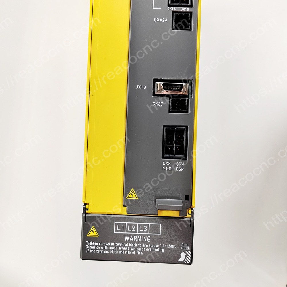 Connector view of A06B-6140-H015 Fanuc AIPS-15 power supply module