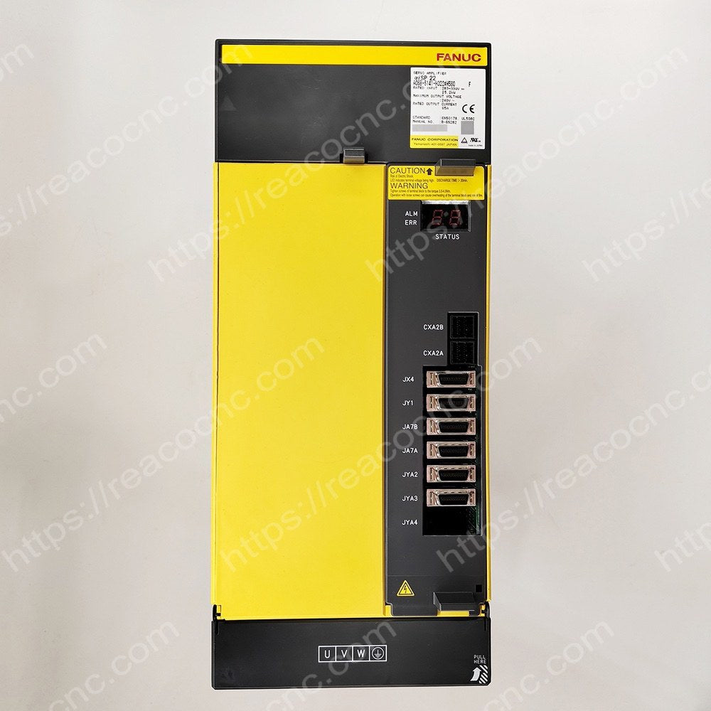 Connector view of A06B-6141-H022#H580 Fanuc AISP-22 Type A2 spindle drive