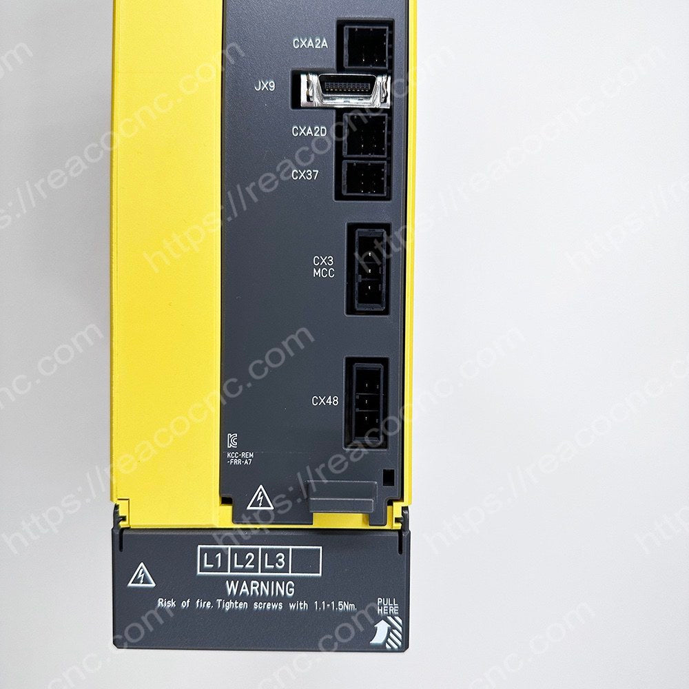 Connector view of A06B-6200-H015 Fanuc AIPS-15 power supply module