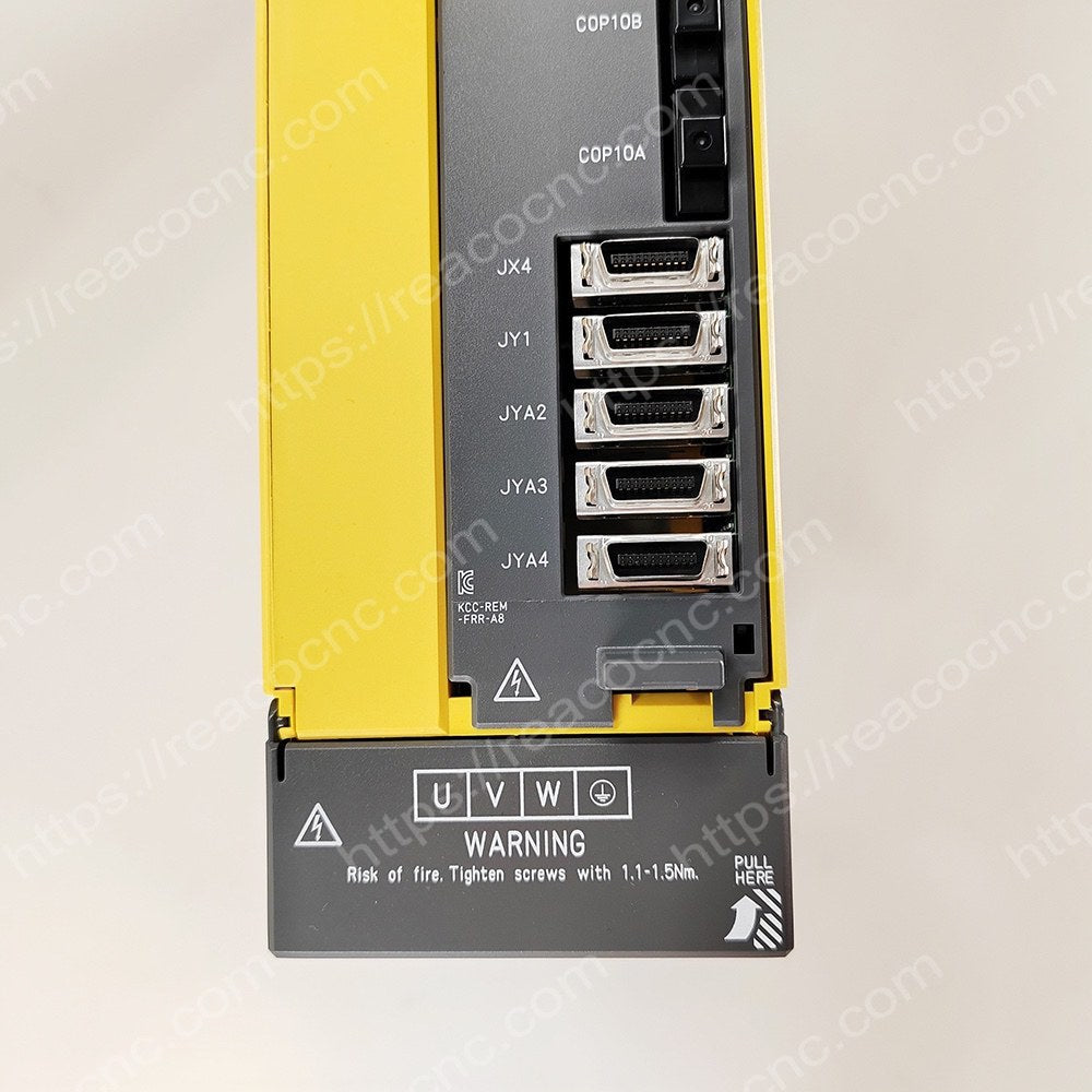 Connector view of A06B-6220-H011#H600 Fanuc AISP 11-B servo amplifier