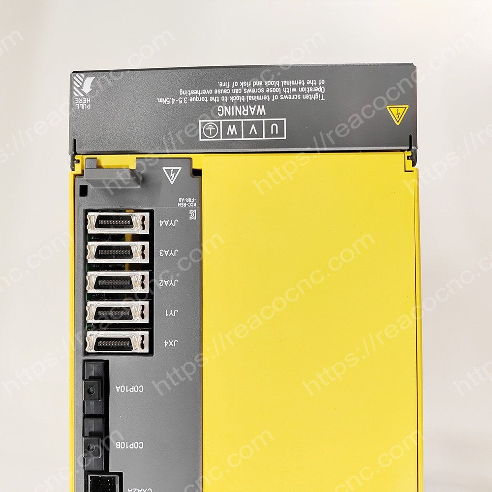Connector view of A06B-6222-H022#H610 Fanuc AISP-22-B spindle drive