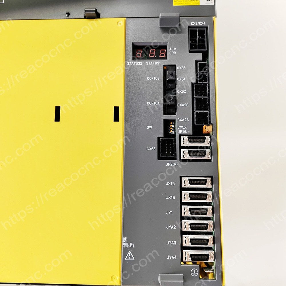 Connector view of A06B-6320-H244 Fanuc Beta iSVSP amplifier