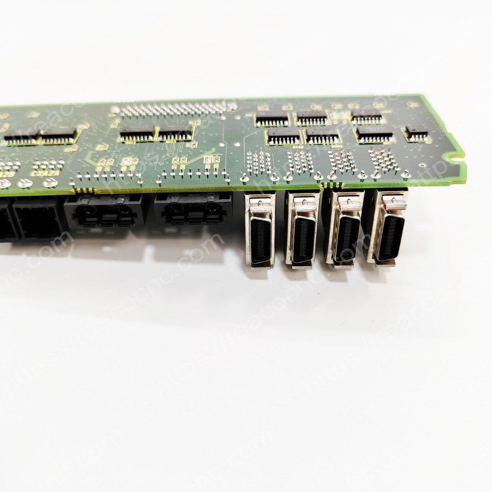 Ethernet port and connector detail view of A20B-2100-0742 Fanuc control board