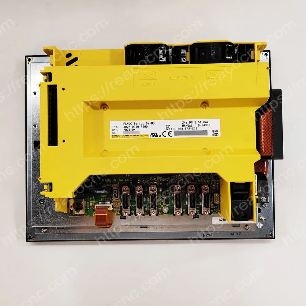 Back side of A02B-0319-B500 Fanuc Zero i-D control unit for inspection