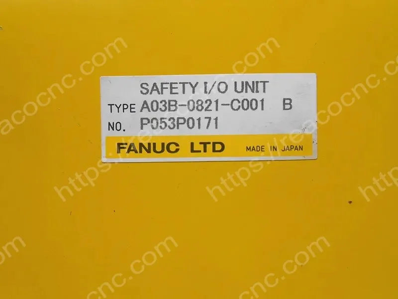 A03B-0821-C001 Fanuc safety I/O unit label