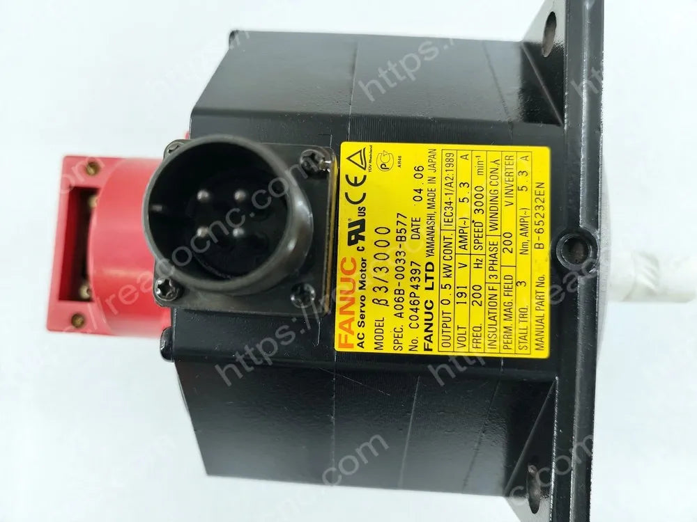 A06B-0033-B577 Fanuc B3/3000 servo motor identification plate