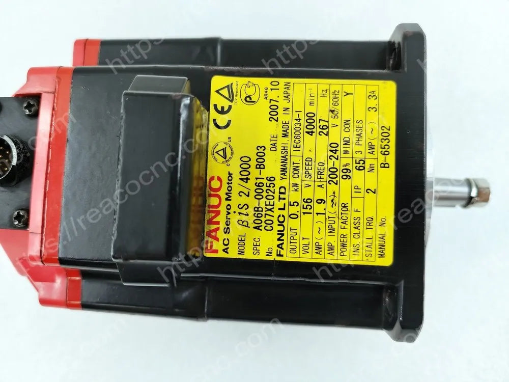 A06B-0061-B003 Fanuc BiS2/4000 AC servo motor nameplate
