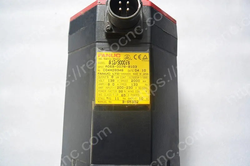A06B-0078-B103 Fanuc BiS12/3000 AC servo motor identification plate