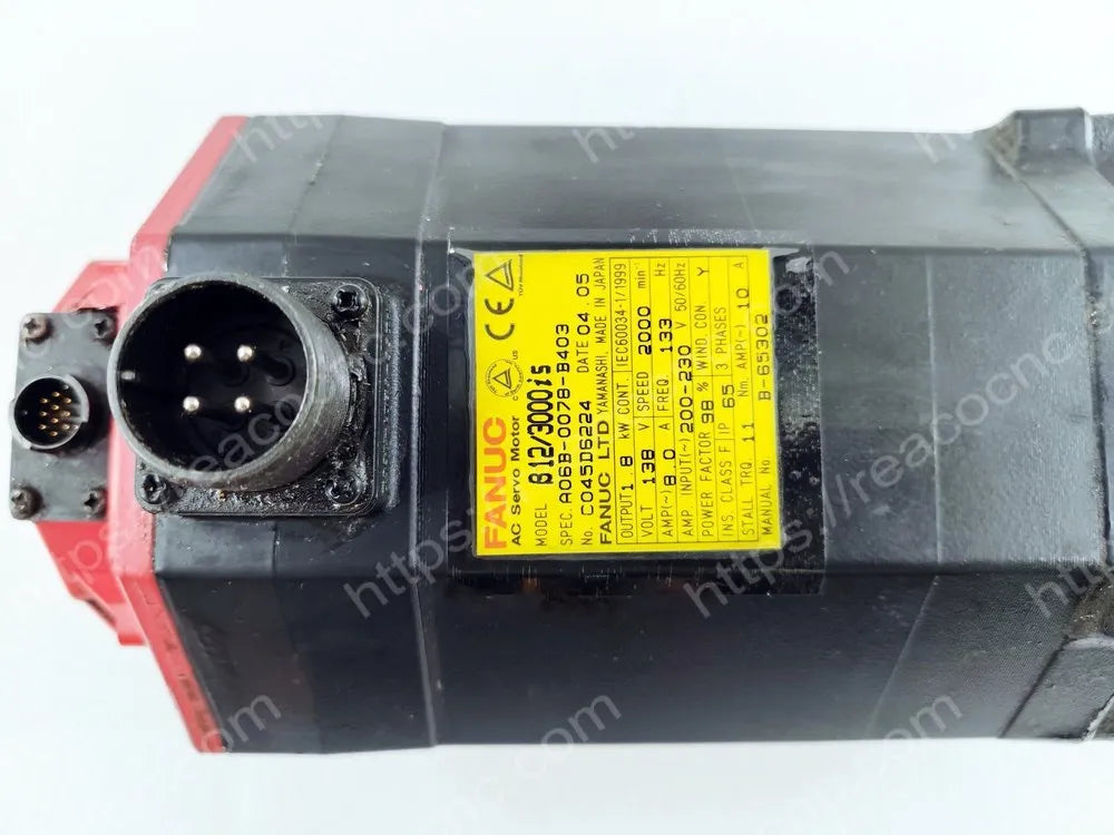 A06B-0078-B403 Fanuc BiS12/3000 AC servo motor identification plate