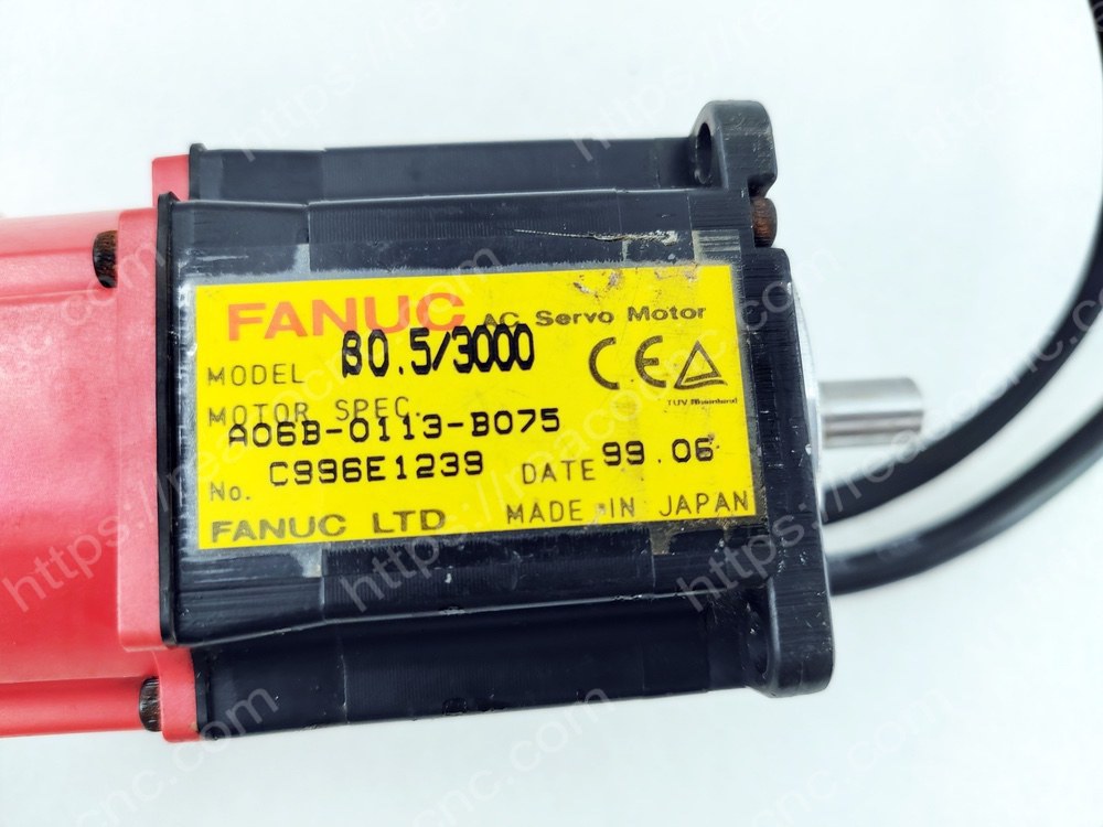 A06B-0113-B075 Fanuc AC servo motor B0.5/3000 A32B label