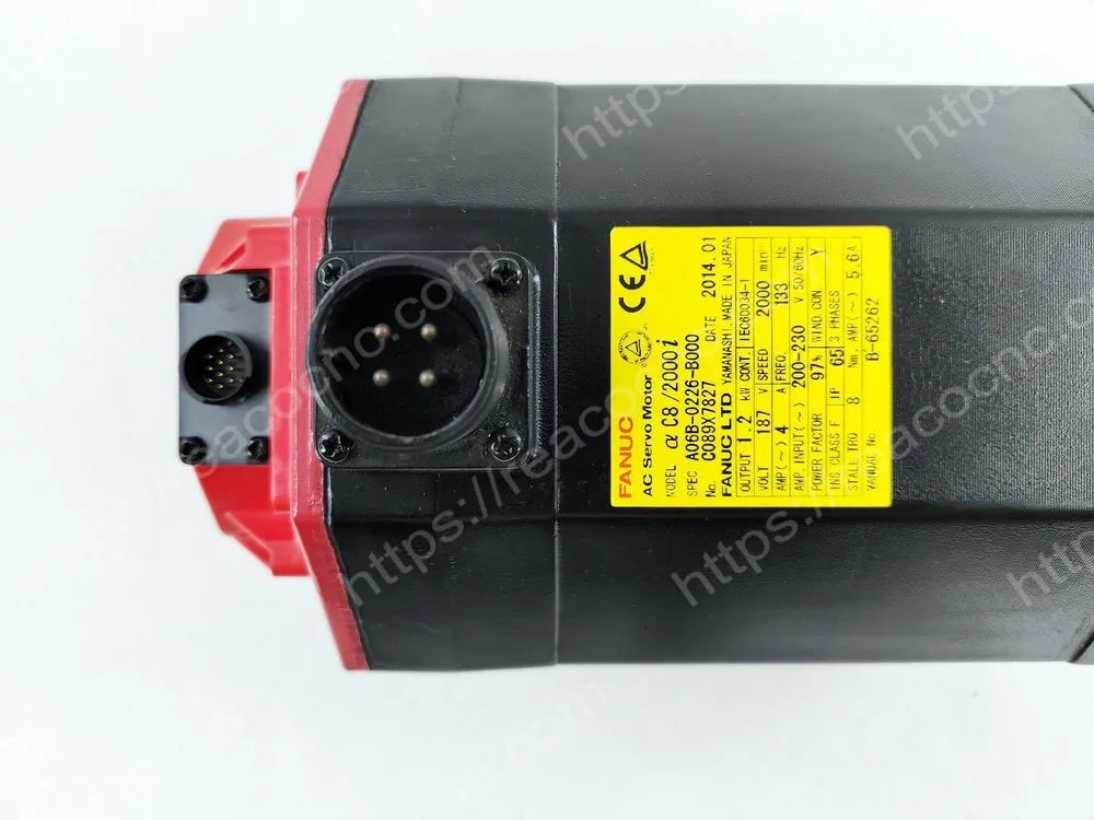 A06B-0226-B000 Fanuc aC8/2000i AC servo motor rating plate