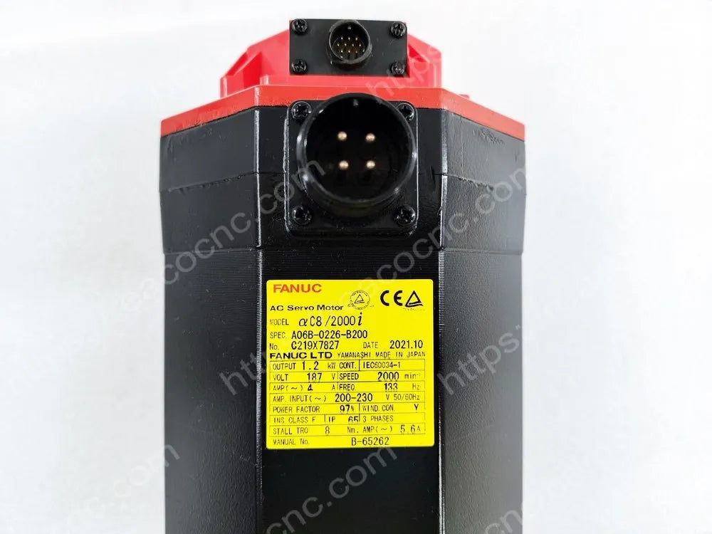 A06B-0226-B200 Fanuc aC8/2000i AC servo motor nameplate