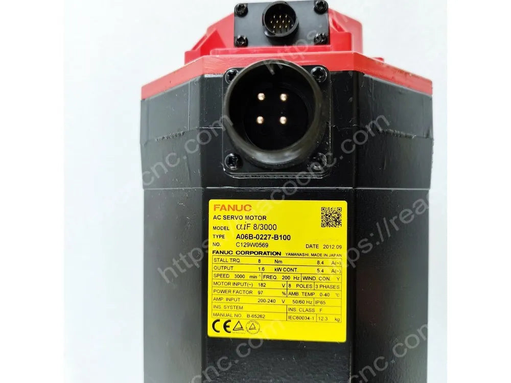 A06B-0227-B100 Fanuc AiF8/3000 AC servo motor identification plate