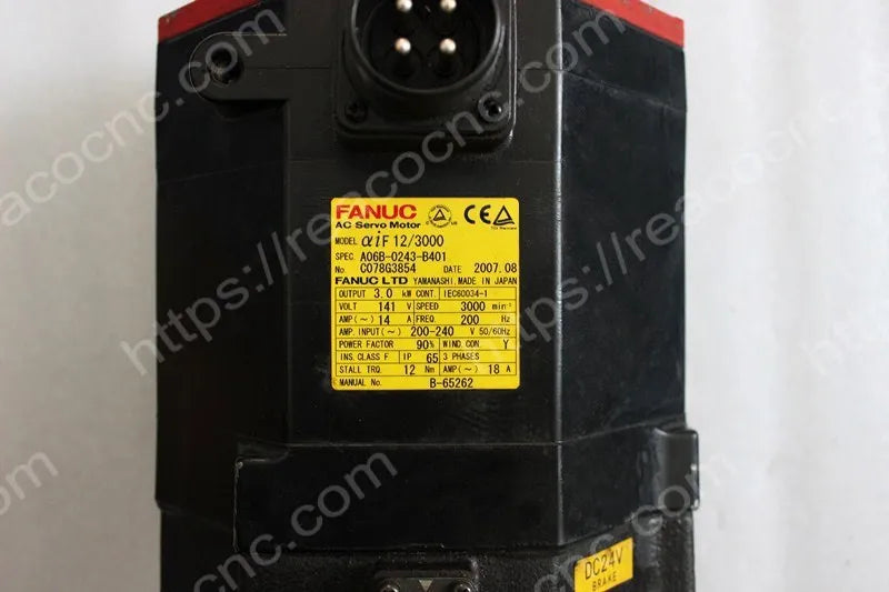 A06B-0243-B401 Fanuc AiF12/3000 AC servo motor nameplate