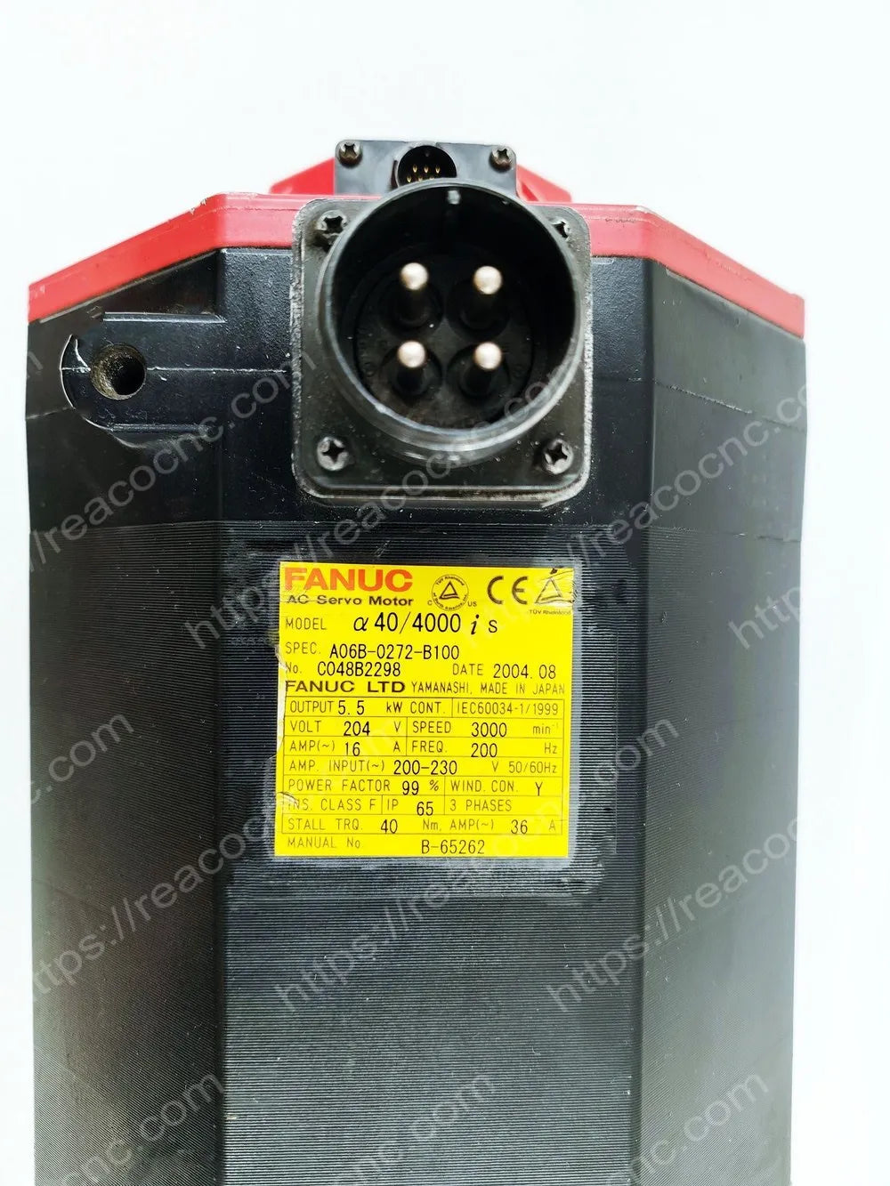 A06B-0272-B100 Fanuc AiS40/4000 AC servo motor model label