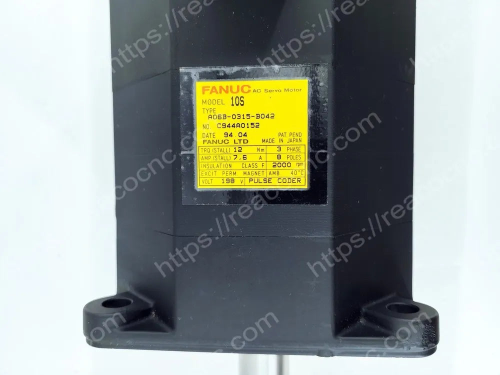 A06B-0315-B042 Fanuc 10S AC servo motor nameplate