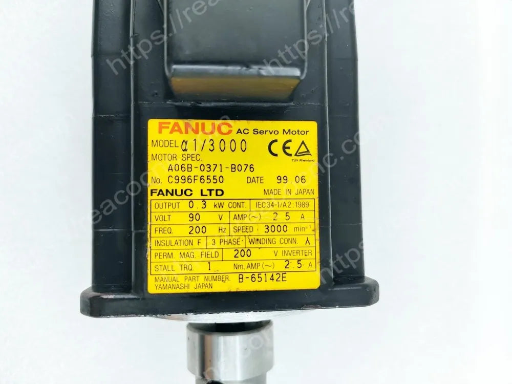 A06B-0371-B076 Fanuc A1/3000 servo motor identification plate