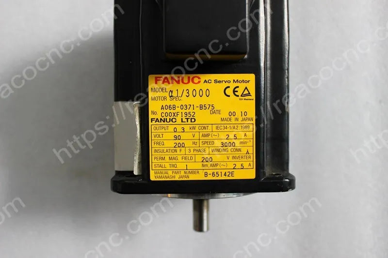 A06B-0371-B575 Fanuc A1/3000 servo motor model label