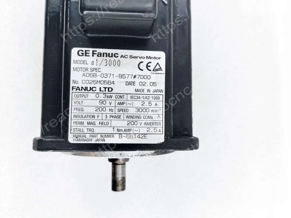 A06B-0371-B577#7000 Fanuc Alpha A1/3000 AC servo motor nameplate