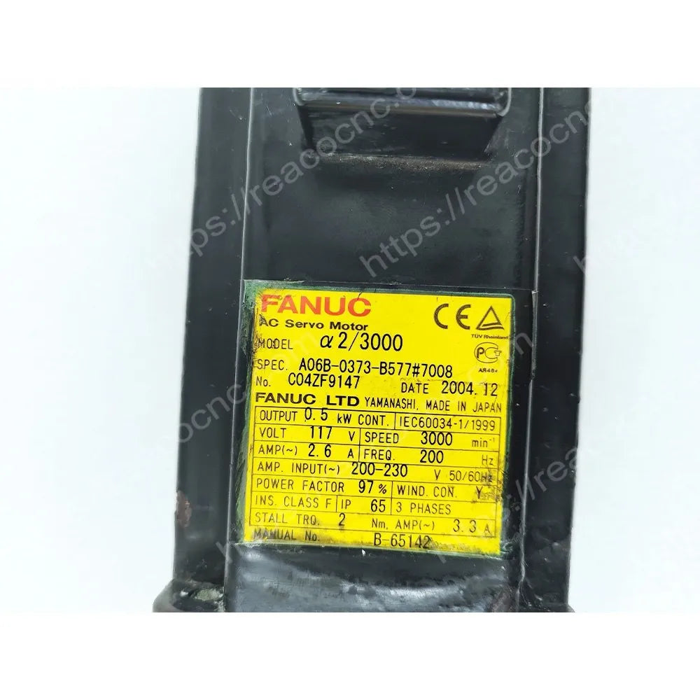 A06B-0373-B577#7008 Fanuc A2/3000 servo motor nameplate