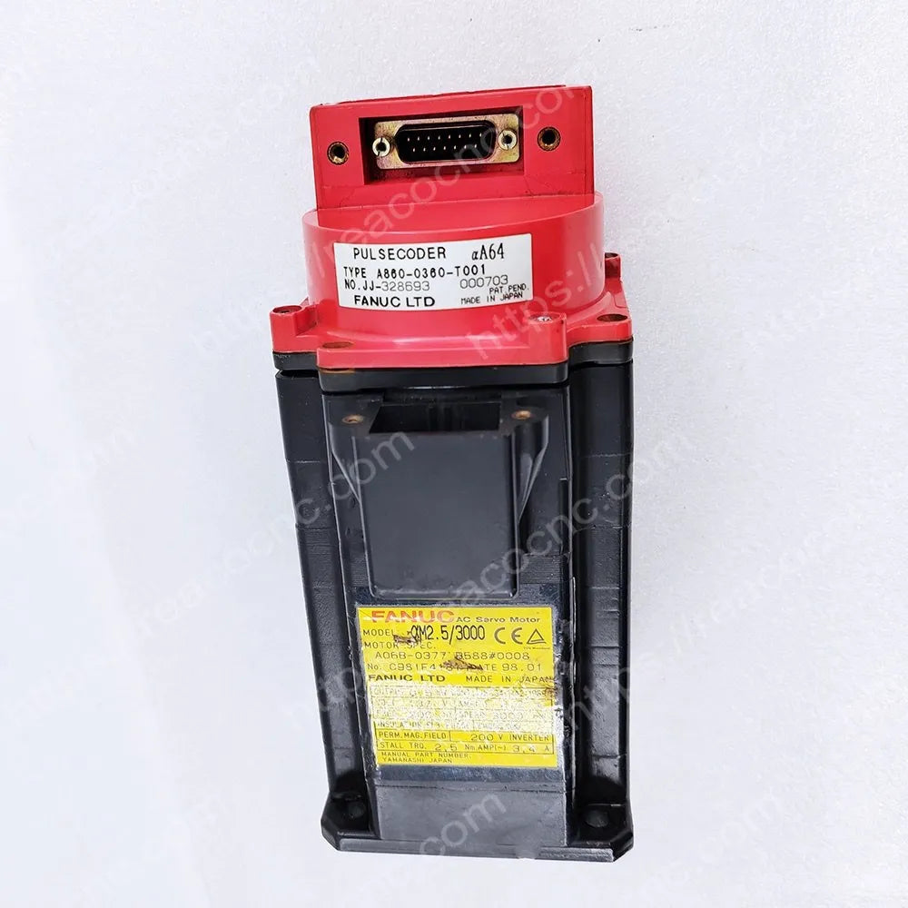 Side profile of A06B-0377-B588#0008 Fanuc Alpha M2.5/3000 motor