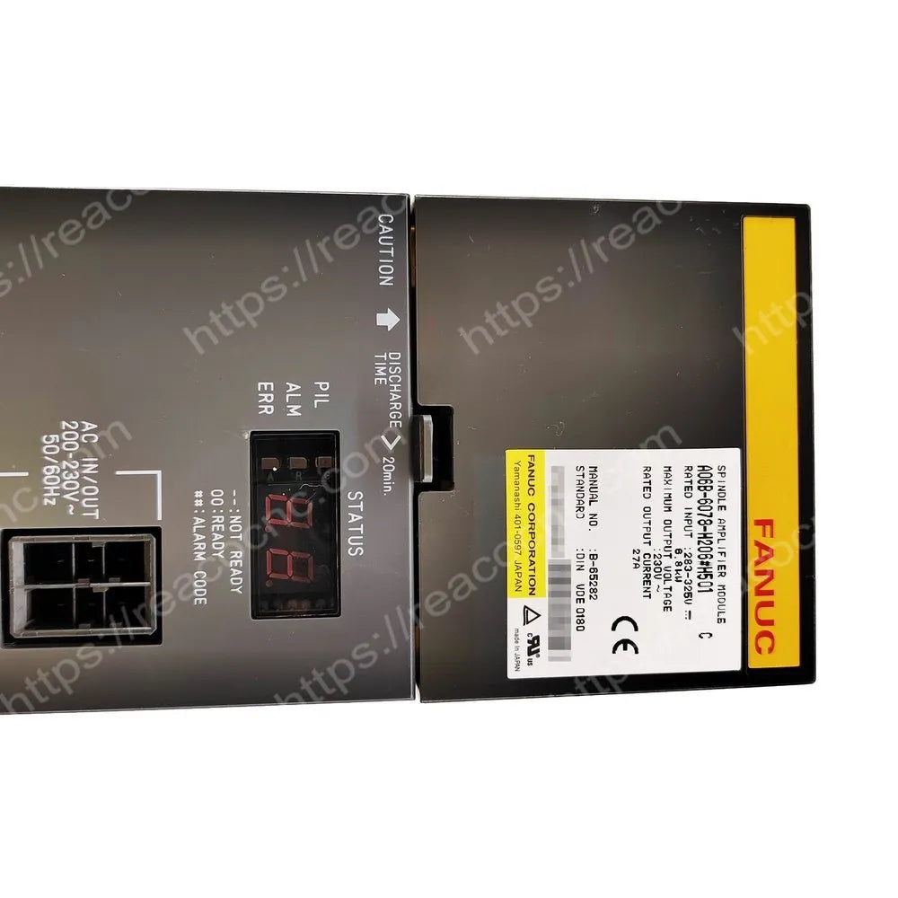A06B-6078-H206#H501 Fanuc Alpha SPM-5.5 spindle amplifier module identification label