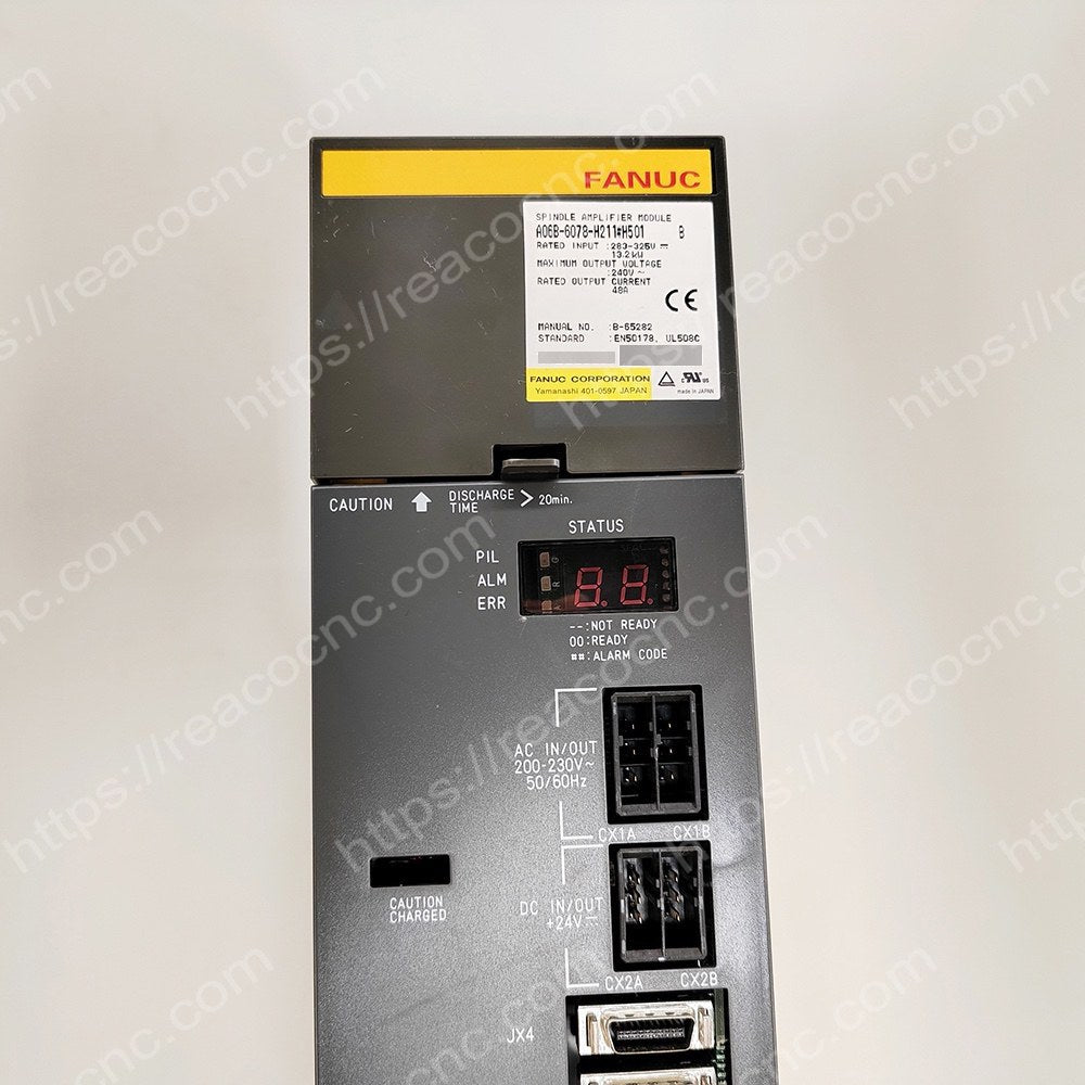 A06B-6078-H211#H501 Fanuc Alpha spindle amplifier module SPM-11 label