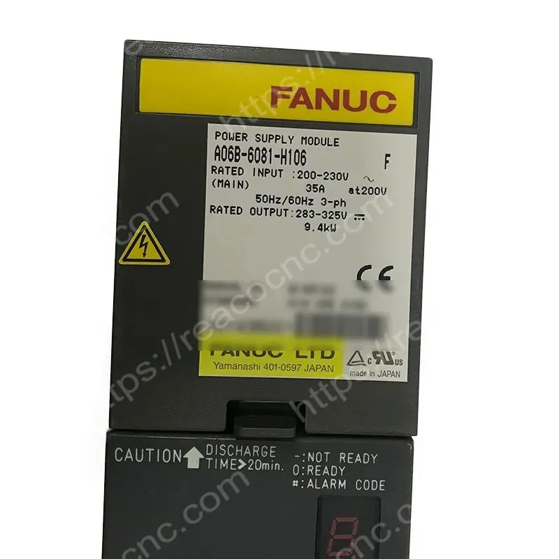 A06B-6081-H106 Fanuc Alpha PSMR-5.5 power supply module model label