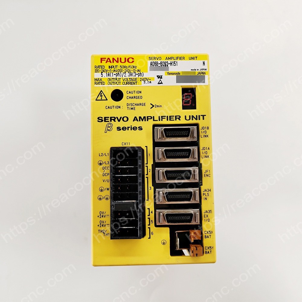 A06B-6093-H151 Fanuc Beta servo unit SVU-12 with I/O Link label