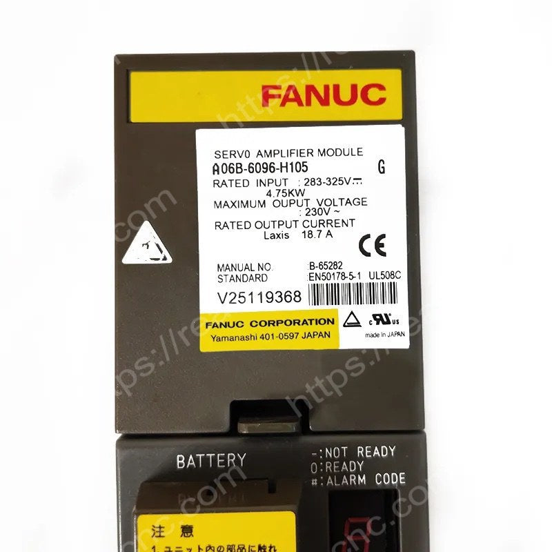 A06B-6096-H105 Fanuc servo amplifier module label SVM1-80 FSSB