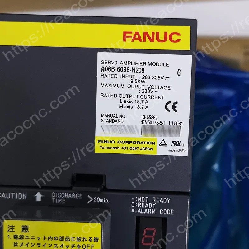 A06B-6096-H208 Fanuc servo drive model label SVM2-80/80 FSSB Alpha