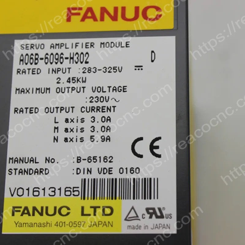 A06B-6096-H302 Fanuc Alpha servo amplifier SVM3-12/12/20 label