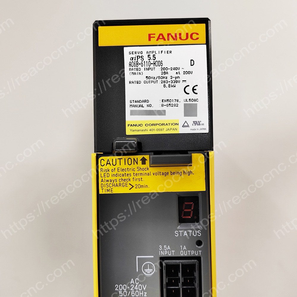 A06B-6110-H006 Fanuc Alpha i power supply module PSM-5.5i label