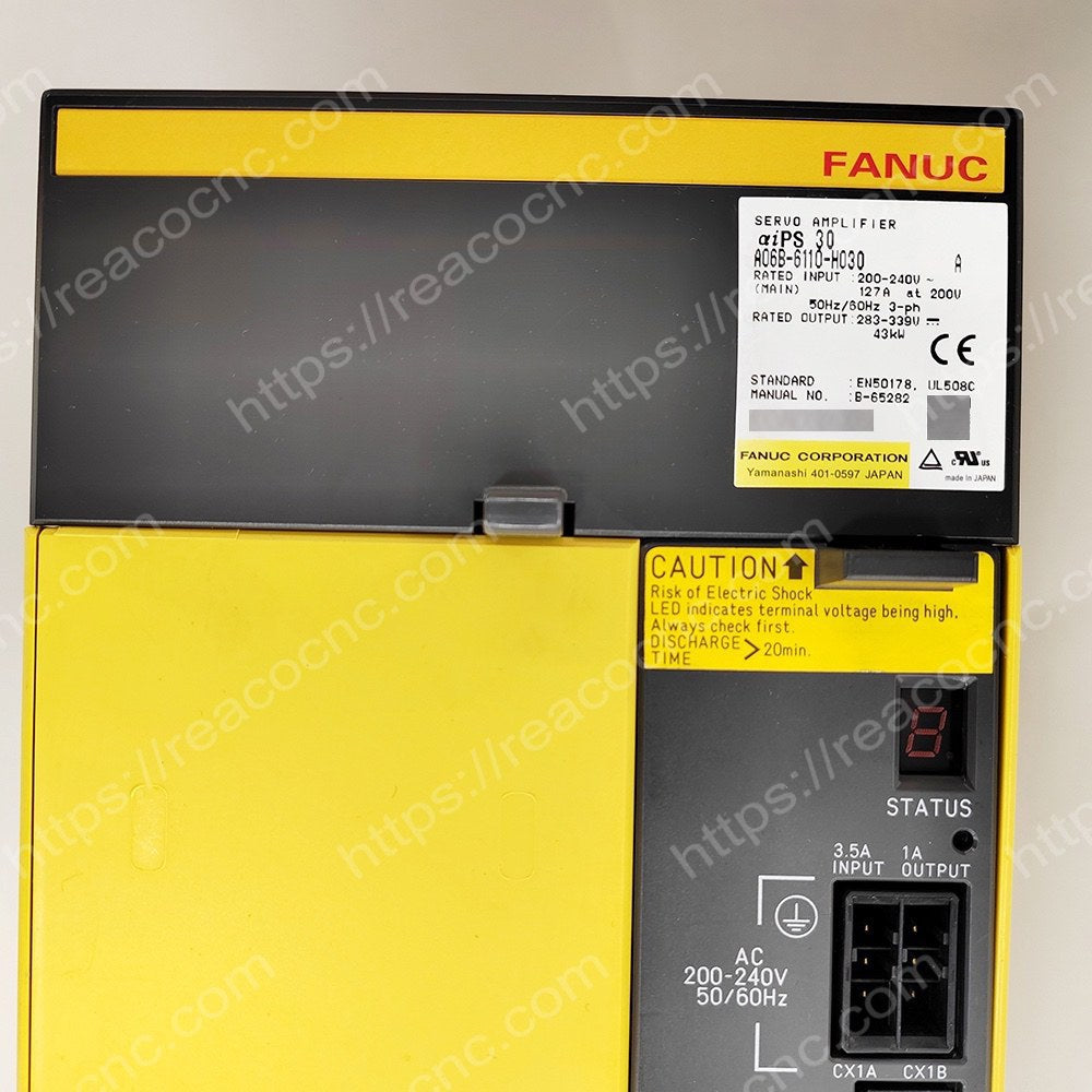A06B-6110-H030 Fanuc Alpha i power supply module PSM-30i label