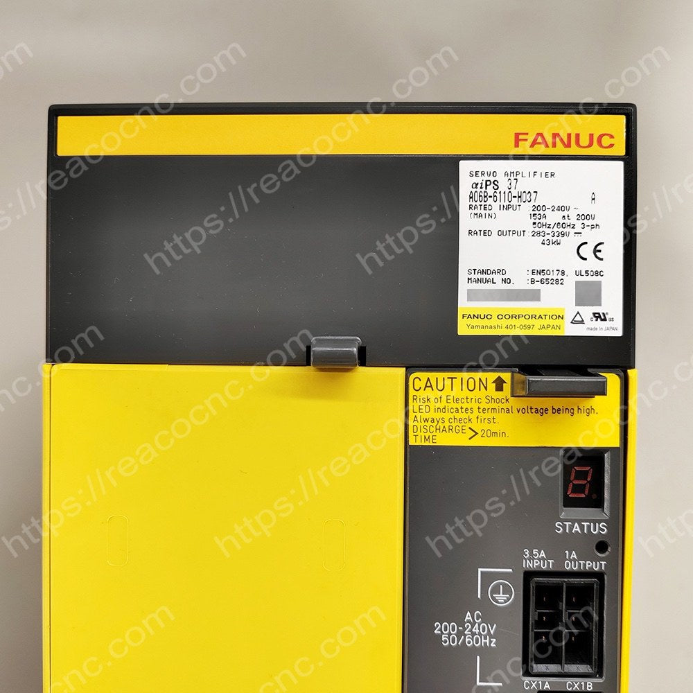A06B-6110-H037 Fanuc Alpha i power supply module PSM-37i label