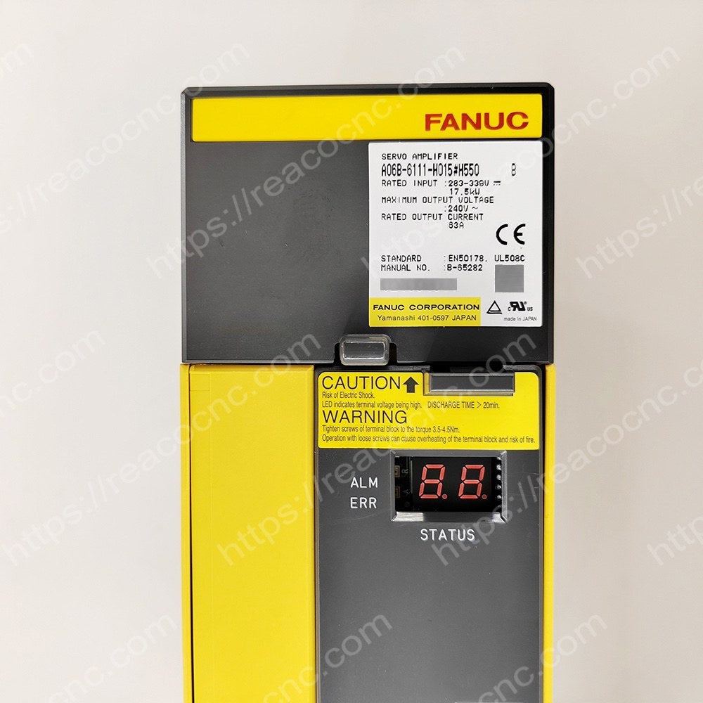A06B-6111-H015#H550 Fanuc Alpha i spindle amplifier module SPM-15i label
