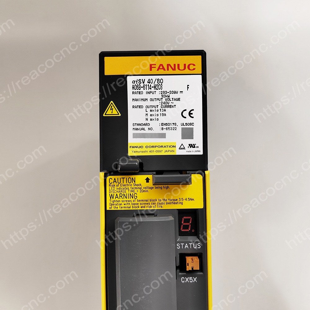 A06B-6114-H208 Fanuc Alpha i servo amplifier SVM2-40/80i label